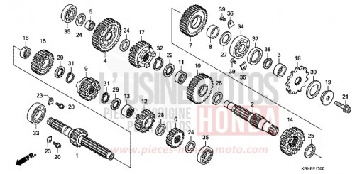 BOITE DE VITESSES CRF250RB de 2011